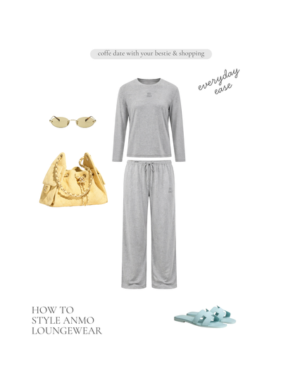 Anmo loungewear set — soft gray