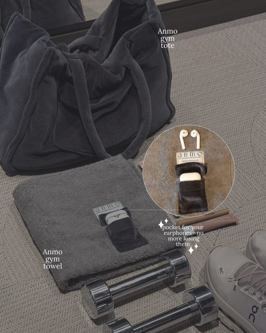 Anmo Gym Set: towel + bag