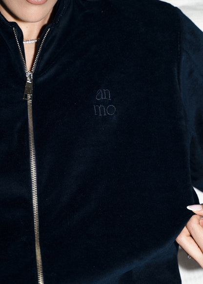 Anmo soft bomber — navy blue