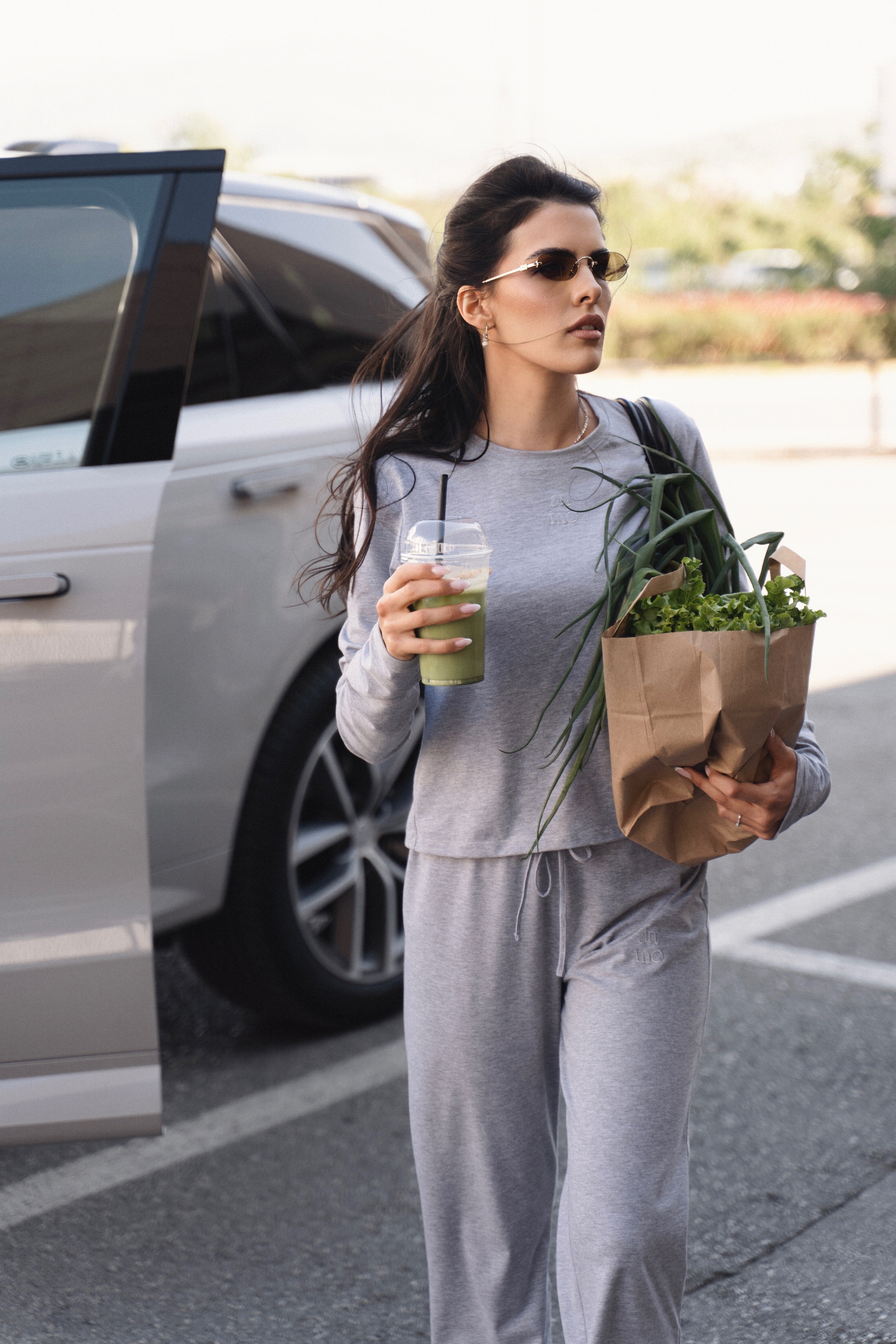 Anmo loungewear set — soft gray