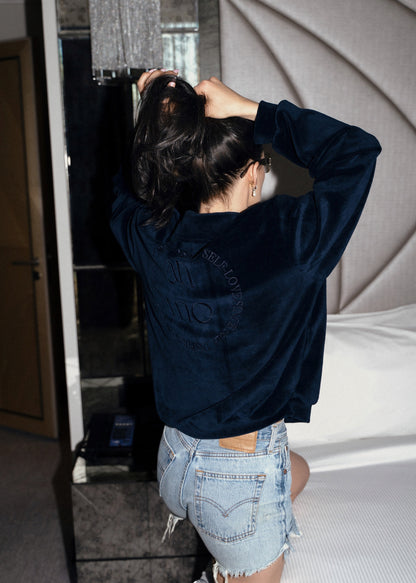 Anmo soft bomber — navy blue