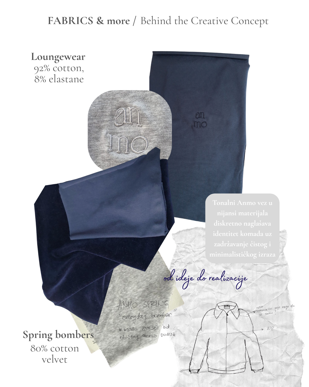 Anmo loungewear set — navy blue