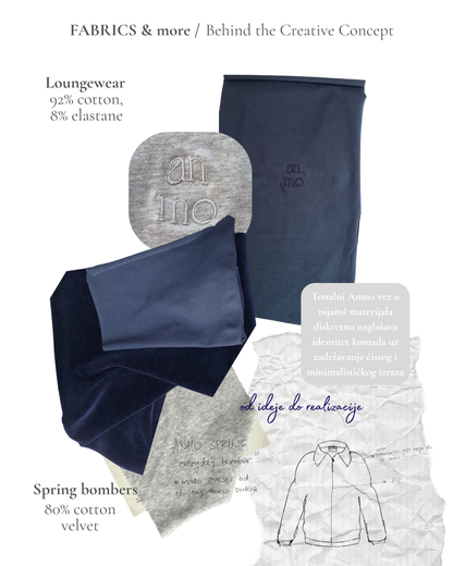 Anmo loungewear set — navy blue