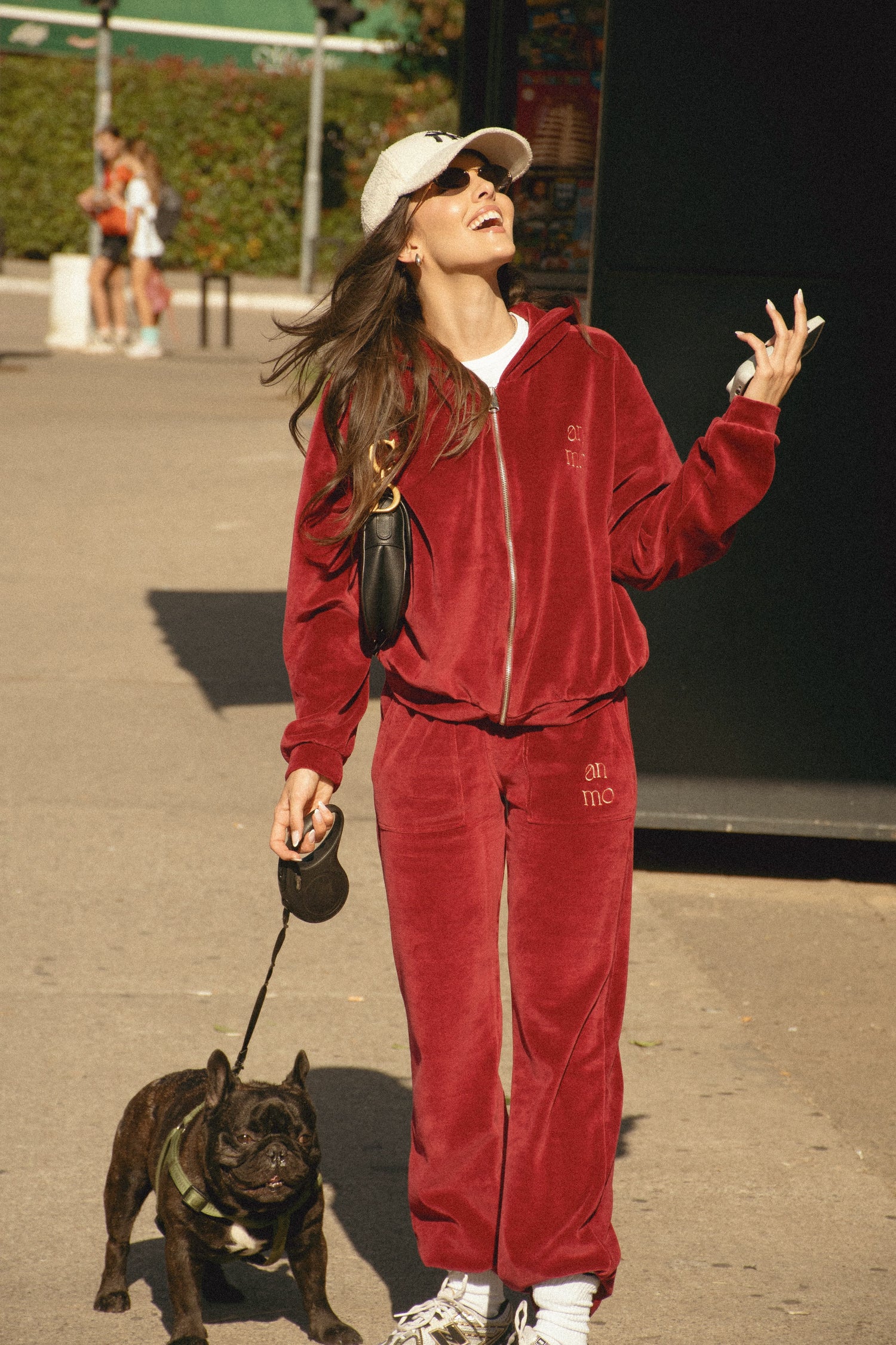Cherry red hoodie set