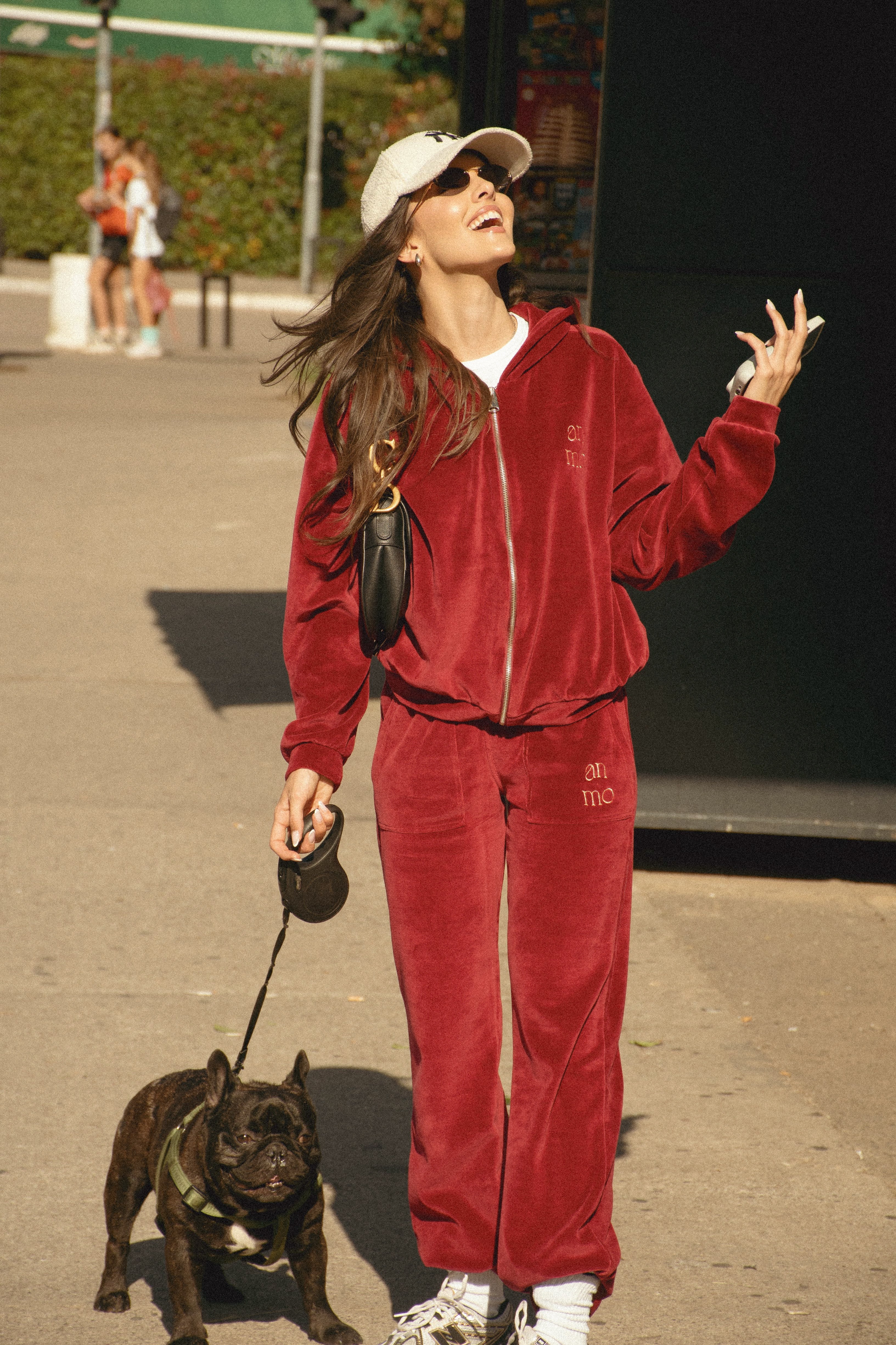 Cherry red hoodie set
