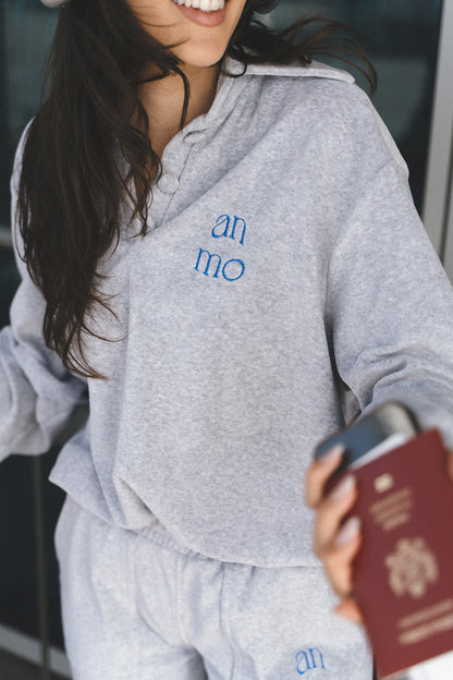 Iconic soft gray velvet set