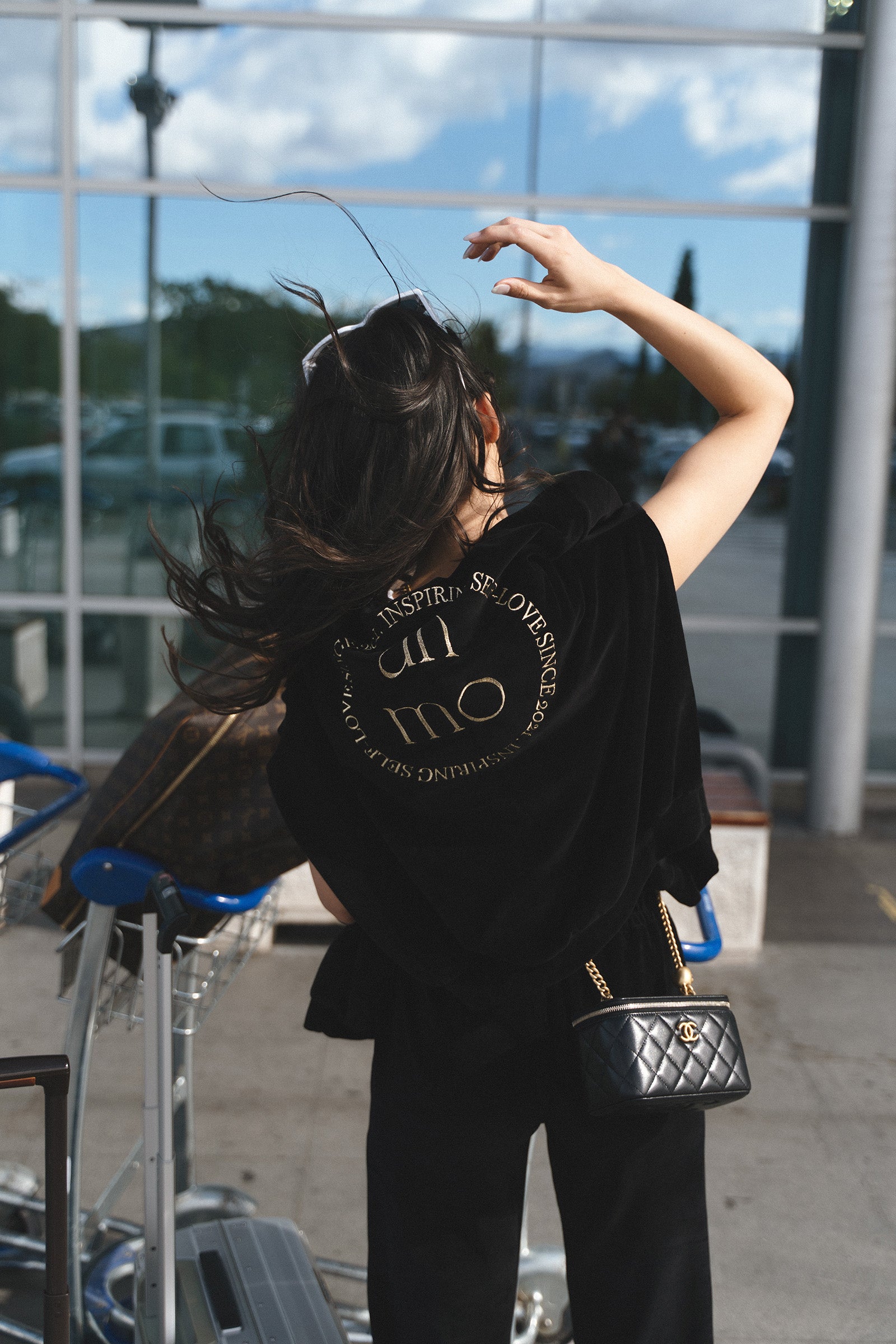 Iconic black velvet set