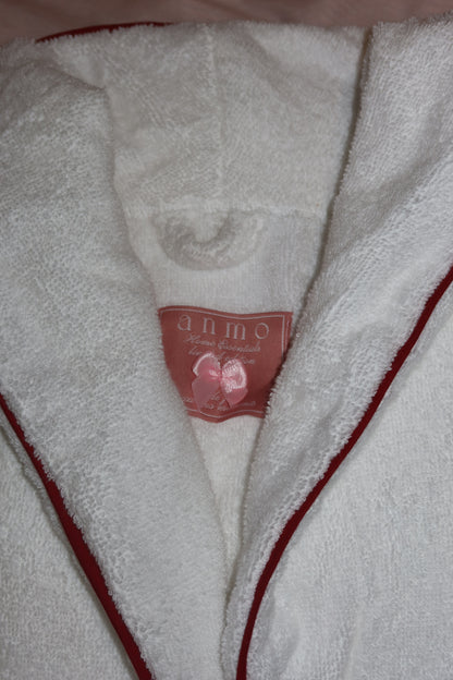 Soft white bathrobe