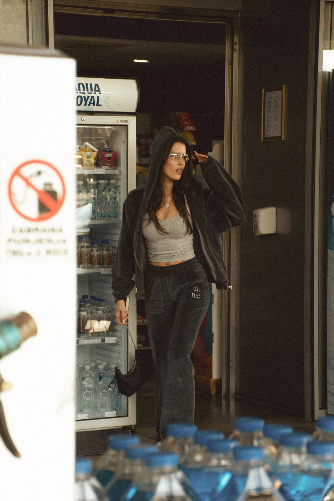 Deep gray hoodie set