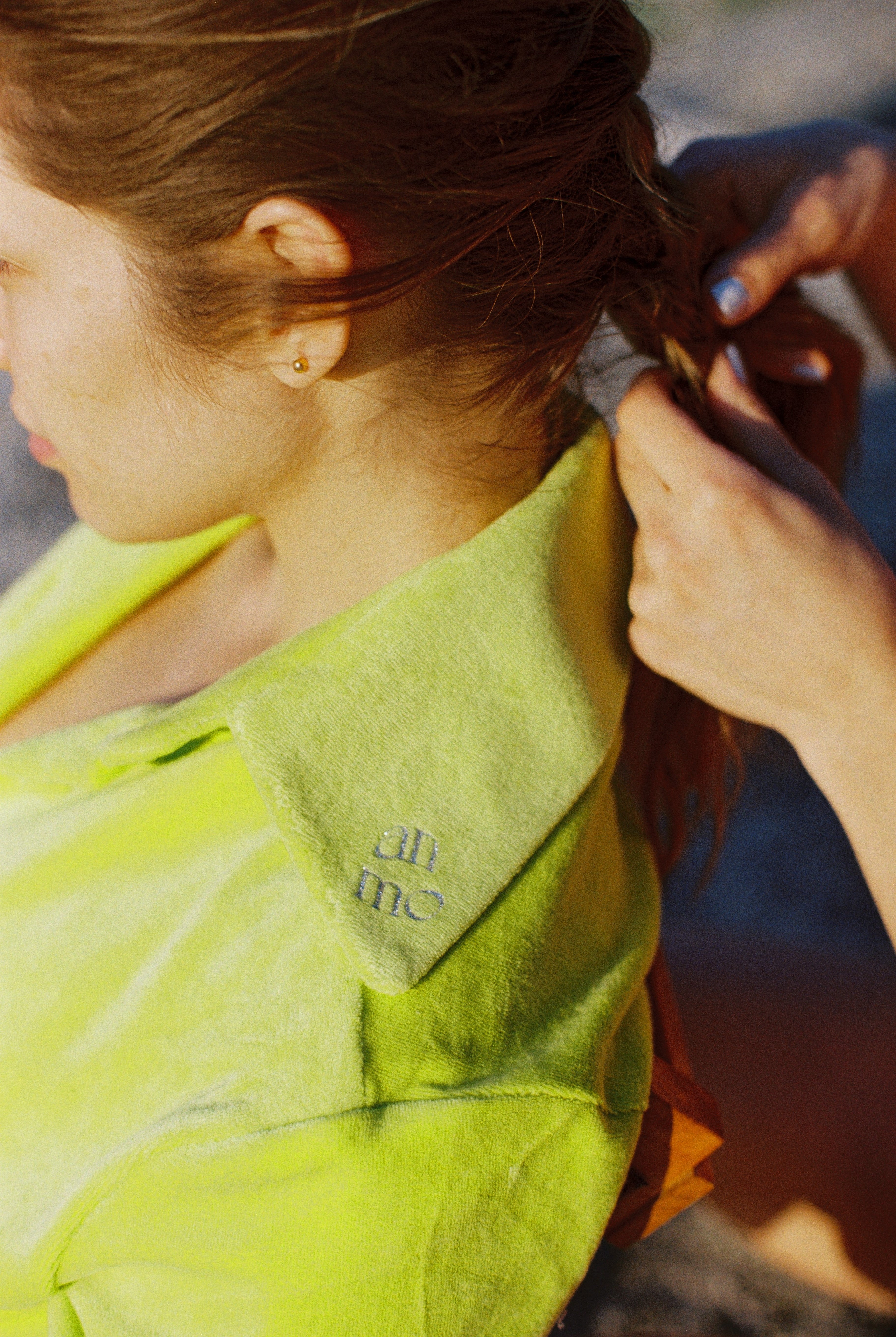 Lime Green Velvet Set
