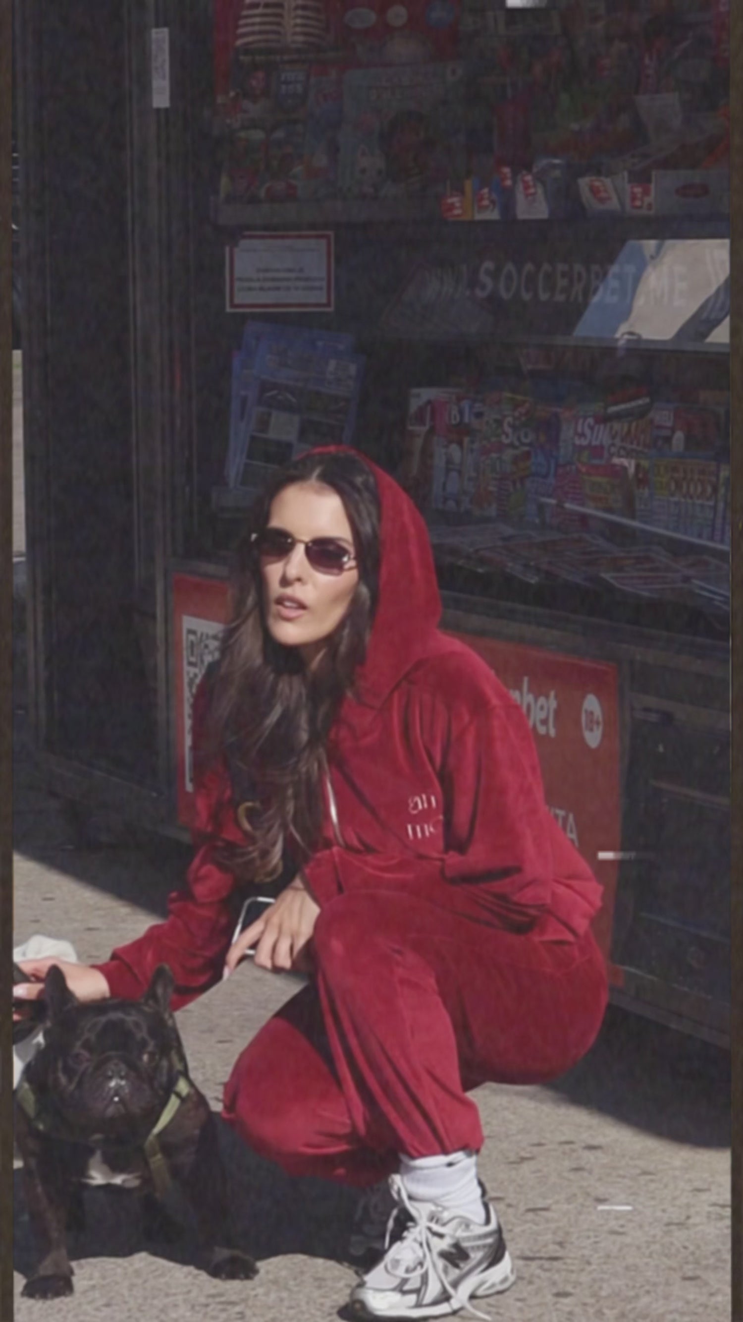 Cherry red hoodie set