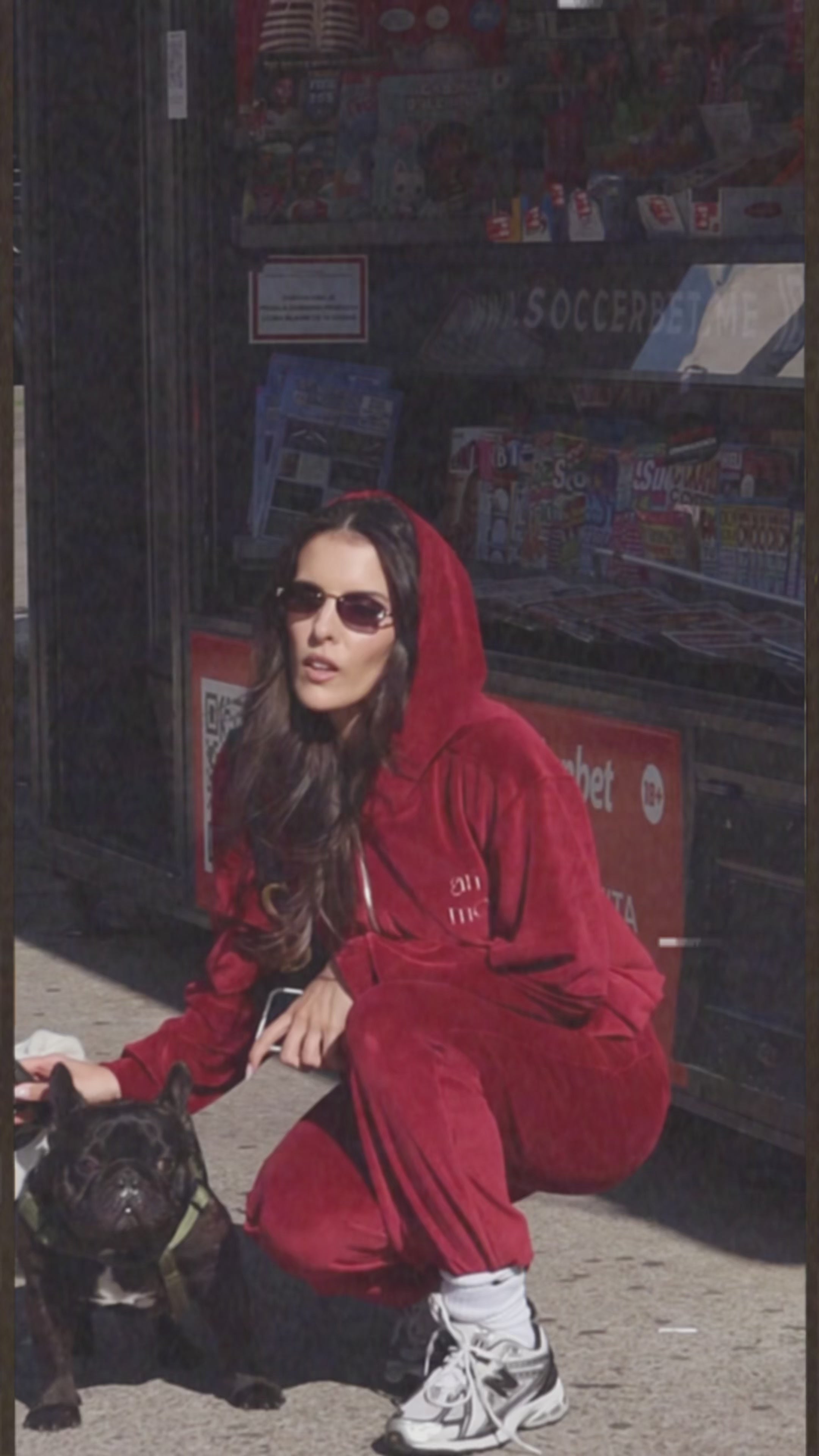 Cherry red hoodie set